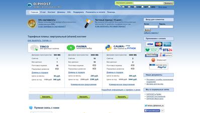 Скриншот diphost.ru